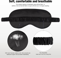 Masque de sommeil en satin de soie premium, super doux, respirant, bloquant la lumière, avec sangle élastique, idéal pour les voyages