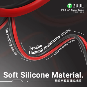 2UUL PW01 Câble d'alimentation ultra souple 8-en-1 pour l'activation et le démarrage des cartes mères d'autres appareils, pour outils de réparation et rangement de tournevis - Product Image 2