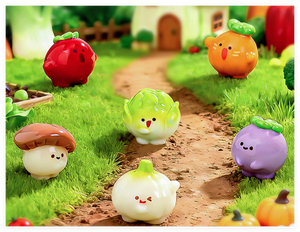 ของเล่นผักผลไม้เรซิ่นเหมือนจริงสำหรับเด็กเล่น รูปแครอท มะเขือยาว กระเทียม เห็ด กะหล่ำปลี มะเขือเทศ - Product Image 1