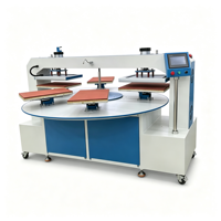 Presse à chaud pneumatique à double plateau et 4 stations avec alimentation 110V AC pour transfert par sublimation sur T-shirts et vêtements