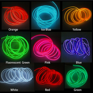 Lampe néon à fil de 1m 2m 3m 5m EL Flexible 6MM Bande lumineuse 3V/5V12V <span class=keywords><strong>LED</strong></span> Tube de corde à coudre Lampe étiquetée Décoration de voiture de fête dansante - Product Image 3