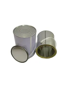 Boîtes métalliques personnalisables de 4L 5L pour la peinture et l'emballage de produits chimiques Boîtes de conserve cylindriques