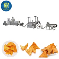Machine de fabrication de chips de maïs frites entièrement automatique, extrudeuse de chips de maïs triangulaires, ligne de production de chips de maïs tortilla