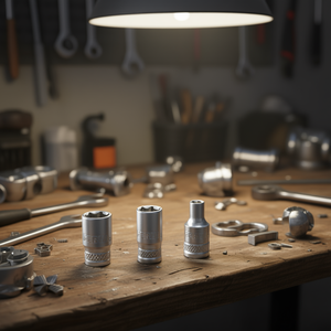 Clé à douille hexagonale Fervi, série normale, jeu de douilles métriques 6 mm, 8 mm, 10 mm - Product Image 3