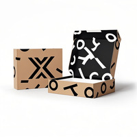 Großhandel umwelt freundliche kleine Pappe Flat Shirt Verpackungs boxen Satin Futter Wellpappe Kleidung Mailing Prägung