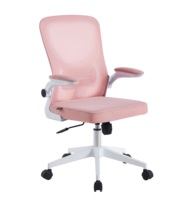Chaise de bureau ergonomique réglable et minimaliste en maille avec pivotement et accoudoirs