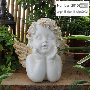 <span class=keywords><strong>2025</strong></span> hiện đại dễ thương phong cách Châu Âu <span class=keywords><strong>mini</strong></span> cổ tích có cánh thiên thần tượng nhựa trắng bàn ăn trang trí sân vườn cảm ứng nhựa thủ công - Product Image 3