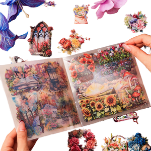 Livre d'autocollants en PVC imperméable Misty Mountain Love 30 feuilles par paquet pour le manuel des animaux de compagnie et les décorations de vacances - Product Image 1