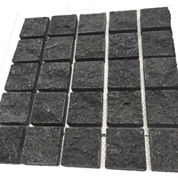 Pavés en granit noir G684 de 54x54 cm, écologiques, durables, pour allées et trottoirs, avec garantie de 3 ans