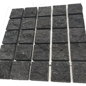 54x54cm Pierre Noire Pavés Granit Flammé MAILLE PAVER GRANITE Noir Absolu AVEC DES <span class=keywords><strong>PRIX</strong></span> ABORDABLES Convient pour les trottoirs de voie - Product Image 1