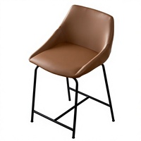 Tabouret de bar moderne minimaliste en métal, réglable en hauteur et pivotant, pour la maison, la cuisine et un usage commercial
