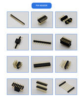 Header Male SMT 1.27mm 2.54mm 2-40 pin, Header Pin Male 2x40p Sudut Kanan, 2x10pin Dua Baris, Konektor Header 40 Pin