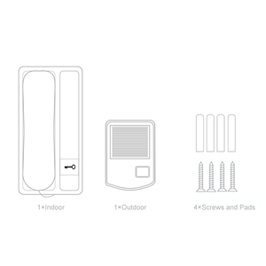 Villa/familia/oficina/apartamento edificio Fácil instalación 2 cable de audio intercomunicador Puerta de teléfono con voz clara - Product Image 6