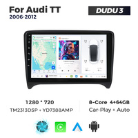Système de navigation Android Auto CarPlay avec écran tactile DSP RGB DUDUAUTO pour Audi TT 2006-2012