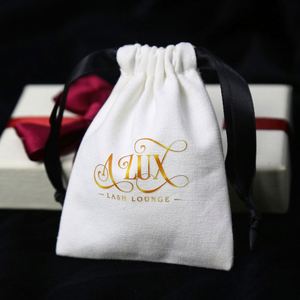 Custom Logo Printed <b>Drawstring</b> Cotton Canvas Jewelry Bag Small Canvas Gift Jewelry <b>Pouch</b> - Product Image 4