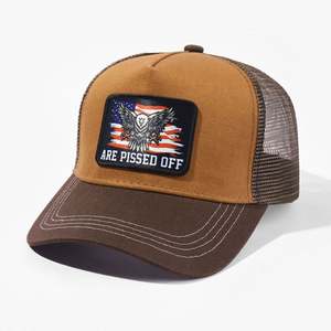 Gorra Trucker Snapback de Moda de Invierno para Hombre, Personalizada al por Mayor, con Logotipo Bordado, de 6 Paneles, de Algodón Liso, con Visera Plana, de Alta Calidad y Bajo MOQ - Product Image 6