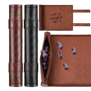 Donjons <span class=keywords><strong>de</strong></span> <span class=keywords><strong>luxe</strong></span> Dragons DND RPG <span class=keywords><strong>D</strong></span>és <span class=keywords><strong>Plateau</strong></span> Roulant NOUVEAU Design Porte-conteneur à fermeture éclair Ensemble en cuir Compatible Jeux <span class=keywords><strong>d</strong></span>'échecs - Product Image 3