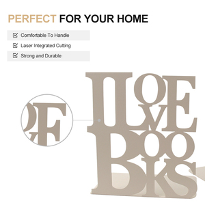 Custom Business Gifts Metal <b>Book</b> <b>Ends</b> Supports for <b>Book</b>-Rack Iron Letter Bookends - Product Image 3