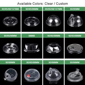 Vaso Desechable Transparente de Plástico PET en Forma de U con Tapa, 12oz 16oz 22oz, 90mm de Diámetro, Impresión UV para Té de Burbujas, Café, Helado - Product Image 6