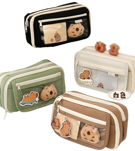 Bolsas <span class=keywords><strong>de</strong></span> Lona Personalizadas y Estuches para Lápices al por Mayor, Listos para Enviar, a Bajo Precio, para Estudiantes Escolares, Bolsas para <span class=keywords><strong>Niñas</strong></span> - Product Image 1