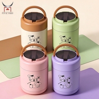 Boîte à lunch isotherme en acier inoxydable 304, seau isotherme portable, récipient alimentaire thermique avec cuillère pliable, pot alimentaire anti-fuite