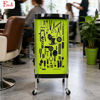 Chariots de salon de coiffure professionnels pour barbier, spa, soins du visage, salon de beauté, coiffure, multicolores (noir/blanc/vert/rouge) pour salon de beauté