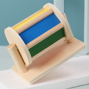<span class=keywords><strong>Montessori</strong></span> — toupie éducatif en bois pour enfant, jouet musical aux couleurs de couleurs arc-en-ciel, tambour montesori - Product Image 2