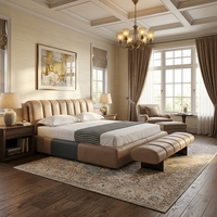 2026 Luxuriöse Schlafzimmermöbel: Doppel-, Einzel- und Queen-Size-Betten, modernes Holzbett-Set, Kingsize-Bettrahmen mit Lederkopfteil