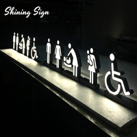 Enseigne lumineuse LED personnalisée en métal pour extérieur, lettres 3D lumineuses pour entreprise, en acier inoxydable et acrylique