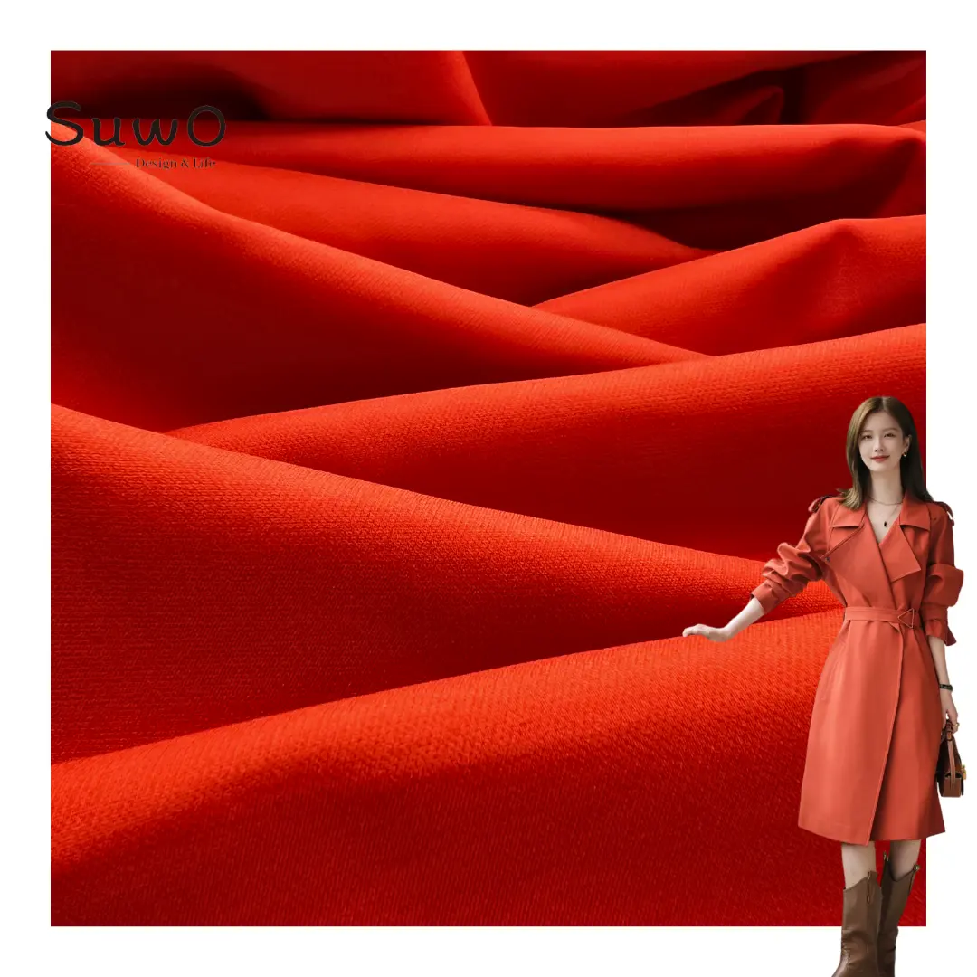 Designer fabrics for women's jacket windbreaker cotton polyester material 2024 customized fabric cvc woven textiles