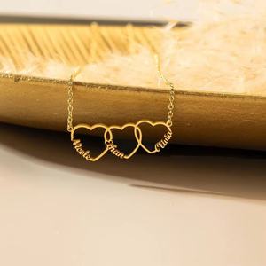 Collier Cœur Yixi en Acier Inoxydable Or Rose, Pendentif Personnalisé avec Nom pour Femme, Idéal pour Meilleures Amies, Port Quotidien, Style Élégant pour le Quotidien - Product Image 3
