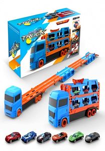 Ensemble de mini-voitures et camions miniatures classiques en métal moulé sous pression pour enfants, garçons et bébés, avec Jeep murale, avec emballage - Product Image 2