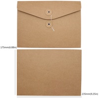 Pochette de classement A4 horizontale vierge en papier kraft biodégradable léger et écologique avec boucle de fermeture pour usage express et personnalisation
