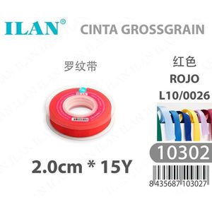 Nastro Grosgrain ILAN 2.0cm 15Y Rosso per Lavori Artigianali - Product Image 1