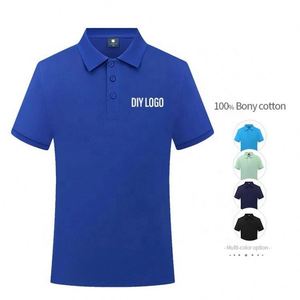 T-shirts en coton peigné personnalisés pour hommes, impression de logo, polos oversize pour hommes - Product Image 5
