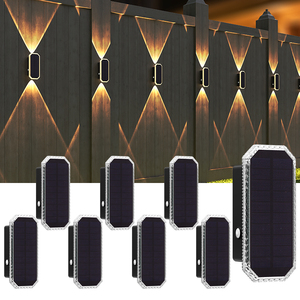 Solar Wall Light Outdoor LED Up Down Lighting IP65 Waterproof Motion Sensor 5W 1200mAh OEM ODM Wholesale