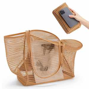 Bolso de Hombro de Malla de Moda, Bolso de Almacenamiento para Ropa de Natación para Mujer, Bolso de Playa de Malla Plegable de Verano - Product Image 2