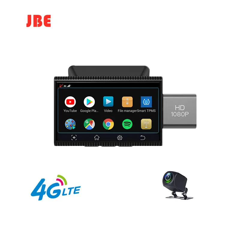 4G 3 inç Android 8.1 dash kamera ADAS GPS navigasyon çift kameralar araba kara kutusu 128G SD kart 24H uzaktan kontrol monitörü WIFI