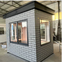 Kios Keamanan Rangka Baja Modern Siap Pakai, Tahan Cuaca, Rumah Penjaga Prefabrikasi, Pos Penjaga Bergerak, Gubuk Penjaga