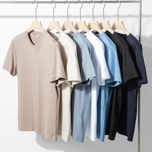 ユニセックス 210gsm コームド100%コットンTシャツ 無地 ブラック ホワイト ベーシックTシャツ OEMロゴ カスタムTシャツ - Product Image 1