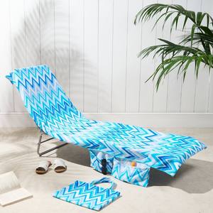Sand Free Boho Light Blue Beach <strong>Towel</strong> with Pillow Beach <strong>Towels</strong> Lounge Chair Cover with Pocket Swimming Pool - Product Image 1