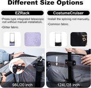 Échantillon gratuit Sac de sport personnalisé Sac de danse avec support pour costume et couvercle de protection Grand sac de voyage avec tige de roulement Sac à dos de sport - Product Image 6