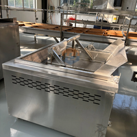 Freidora industrial continua por lotes para tofu Puffs Freidora profunda para gas/Chips eléctricos Banana Donuts Maquinaria de procesamiento