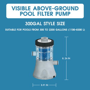 <span class=keywords><strong>Pompe</strong></span> à eau pour <span class=keywords><strong>piscine</strong></span> hors sol, débit de 1250 GPH, circulation rapide, système de filtration à cartouche pour micro-débris - Product Image 6