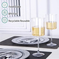 Plastique jetable de 10oz pour flûtes à Champagne et gobelets à vin tige acrylique verres à Cocktail accessoires de fête