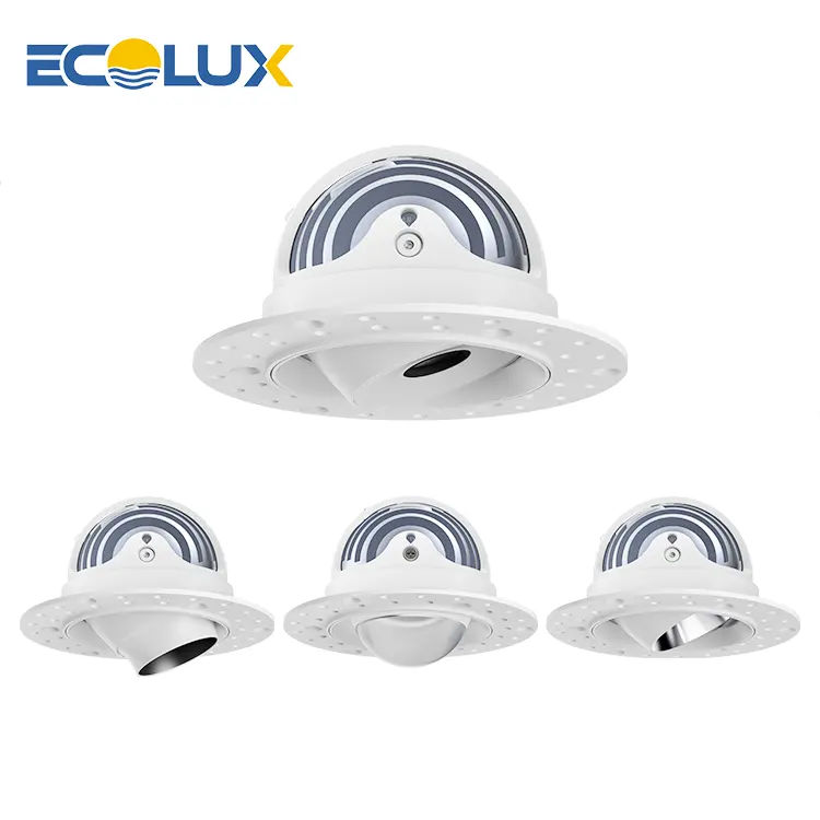 Ecolux Indice de rendu des couleurs élevé Villa Immeuble de bureaux Plafond réglable Downlight LED Lampe Spot Light