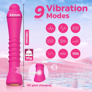 女性向けGスポット刺激ローズ型セックストイ、加熱機能付き、9種類の振動周波数、USB充電式、防水 - Product Image 3