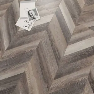 Grain de bois écologique de haute qualité gaufrage plancher en bois composite plancher en vinyle plancher stratifié à chevrons