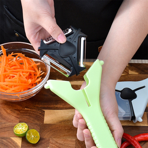 Multifunctional Handed Metal Kitchen <b>Tools</b> & Gadgets 3 in 1 Stainless Steel Rotation <b>Vegetable</b> Peeler with Protective Cover - Product Image 2