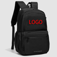 Sac à dos scolaire unisexe KUOBU avec logo personnalisé, design rétro, compartiment pour ordinateur portable 15 pouces, imperméable, fermeture éclair